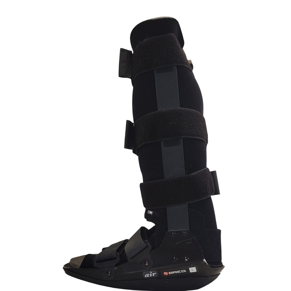 Breg Air Walker Boot Tall Pneumatic Orthopedic Cam Walker Size Large Black - Picture 2 of 7